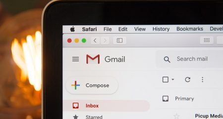 how to write a newsletter: a screenshot of the top left corner of a gmail inbox